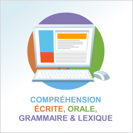 Double Test 3 modules de compréhension écrite, compréhension orale, grammaire & lexique français